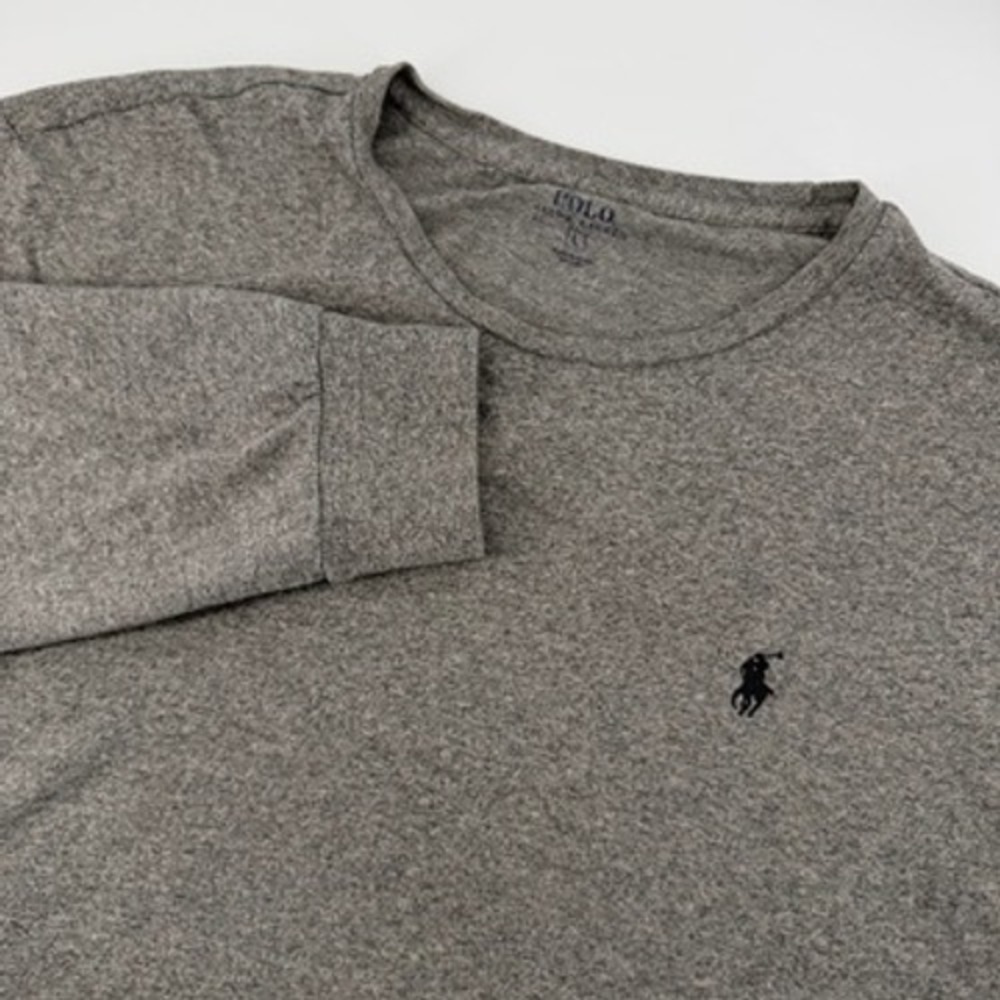 Polo Ralph‎ Lauren Men Classic Fit Crewneck Long Sleeve T Shirt Gray Size L